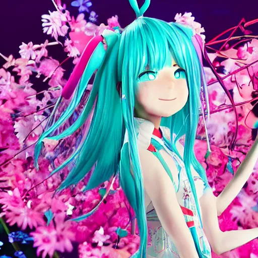 Image similar to beautiful award winning digital art of hatsune miku in the movie midsommar