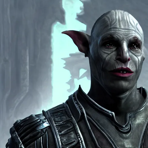 Prompt: elon musk as a dark elf in elder scrolls v skyrim