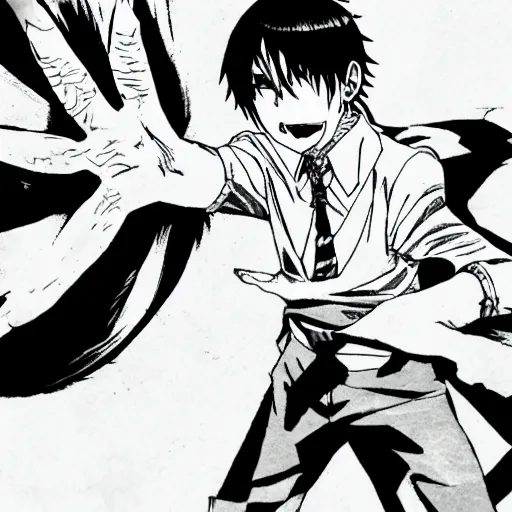 Image similar to Eren Jeager pointing at the ocean wearing a crown and suit