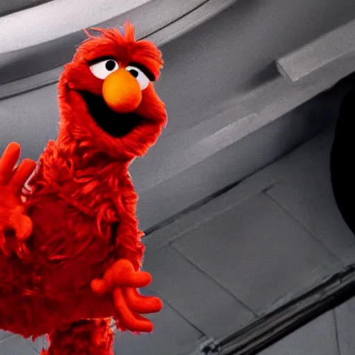 Image similar to elmo in the sopranos, 4 k, high detail, high - resolution photograph, professional photography, ultra - detail