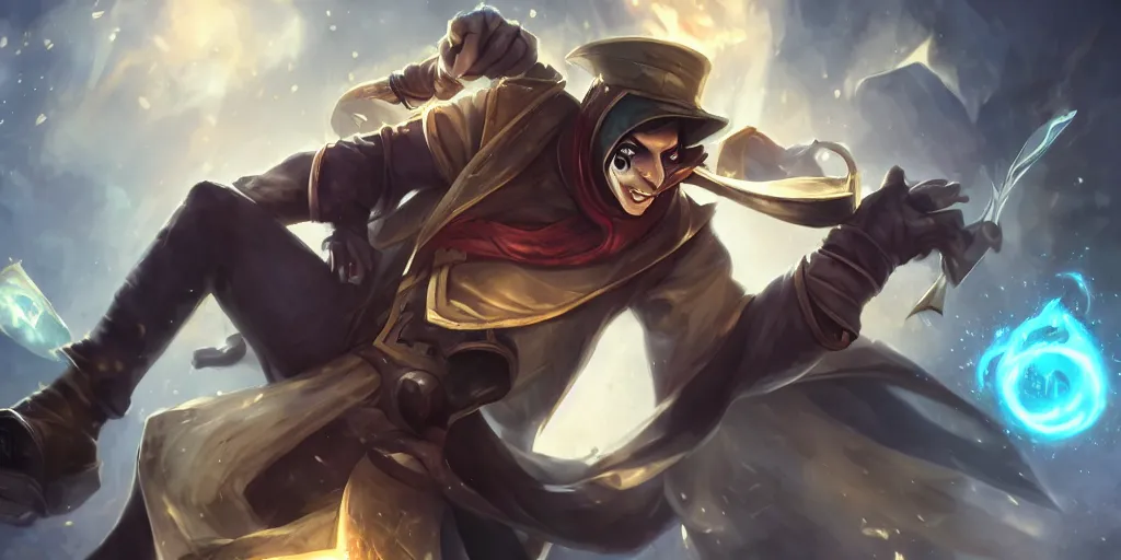 Prompt: league of legends twisted fate, cards, cards, cards, fantasy, digital art, high quality, 4 k