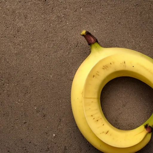 Prompt: solitary perfect banana in solitude. loneliness.