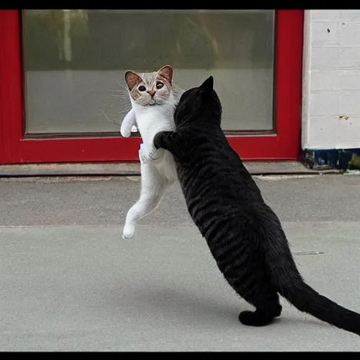 Image similar to “cats fighting”