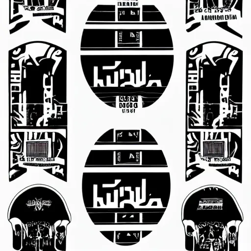 Image similar to black on white graphic design stickers in style of david rudnick, eric hu, acid, y 2 k