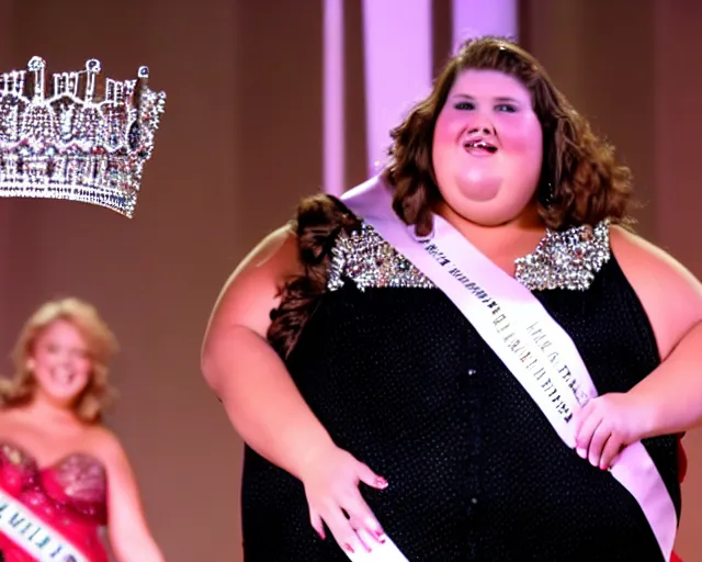 Image similar to gorgeous fat woman wins beauty pageance