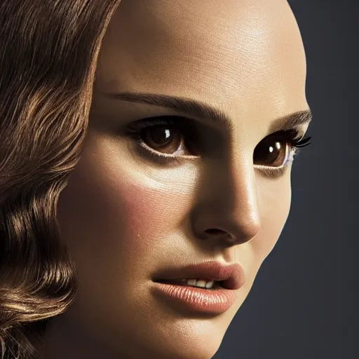 Image similar to Natalie Portman in Star Trek, (EOS 5DS R, ISO100, f/8, 1/125, 84mm, crisp face, prime lense)