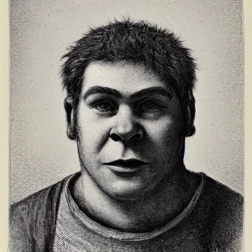 Prompt: portrait of shrek ( c. 1 8 8 0 - c. 1 8 9 2 ) drawing in high resolution by otto eerelman