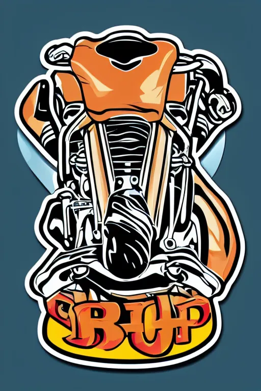 Prompt: A portrait of a biker bull, sticker, highly detailed, colorful, illustration, smooth and clean vector curves, no jagged lines, vector art, smooth