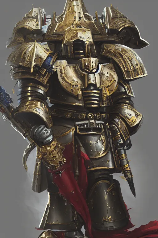 Image similar to armor portrait heros warhammer 4 0 k horus heresy fanart - the primarchs emperor by johannes helgeson animated with vfx concept artist & illustrator global illumination ray tracing hdr fanart arstation zbrush central hardmesh 8 k octane renderer comics stylized