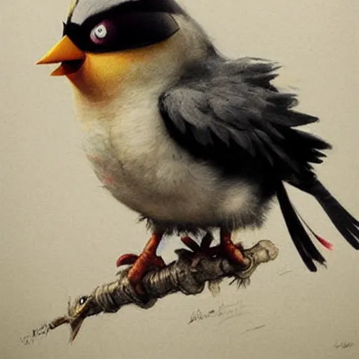 Prompt: ( ( ( ( ( bomb, angry bird. muted colors. ) ) ) ) ) by jean - baptiste monge!!!!!!!!!!!!!!!!!!!!!!!!!!!