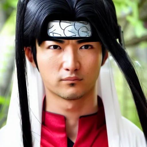 Image similar to hashirama senju in the real human cosplay, with perfect facial details, with very beautiful costume details, with cinematic lighting and bokeh, winner of a photo contest award, and very perfect