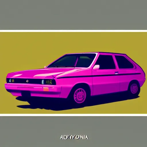 Prompt: a toyota corolla by andy warhol, digital art, trending on artstation