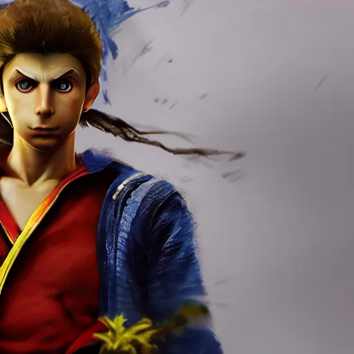 Image similar to michael cera as ken masters street fighter, portrait, ultra realistic, concept art, intricate details, highly detailed, photorealistic, octane render, 8 k, unreal engine, art by frank frazetta, simon bisley, brom