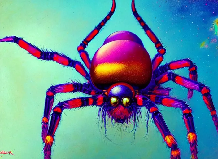 A psychedelic portrait of mirror spider skyjek roc , | Stable Diffusion ...