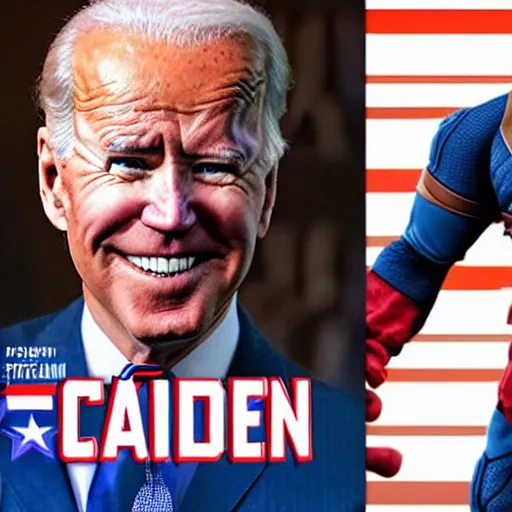 Prompt: joe biden as captain America