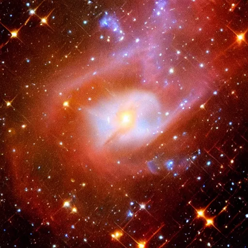 Image similar to deep space photograph made by hubble telescope