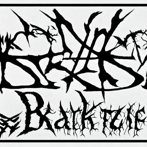 Image similar to black metal band font, unreadable, looks like varicose veins