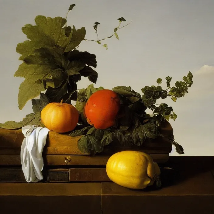 Image similar to still life painting of macintosh ii and greenery by pieter claesz, oil on canvas, strong lighting, highly detailed, hyper realism, golden hour, god rays, hd, 4 k