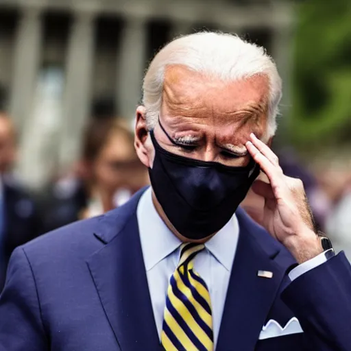 Image similar to joe biden extremely upset, crying, real, stock photo,