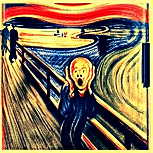 Image similar to Chris Evans in Munch's The Scream