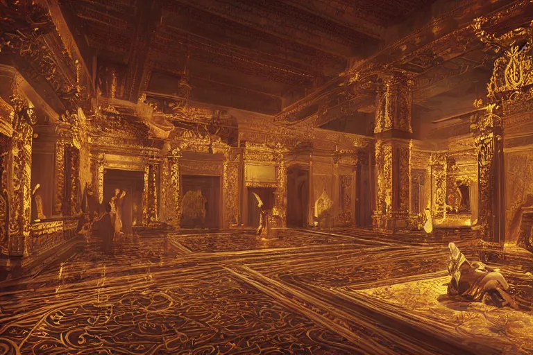 Image similar to the most amazing dream you ever had about minangkabau palace, hyper realistic, ambient lighting, concept art, intricate, hyper detailed, smooth, dynamic volumetric lighting, octane, cinematic