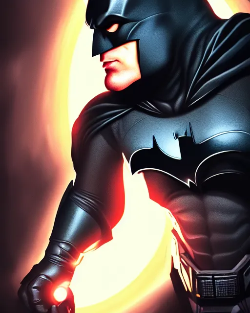 Image similar to portrait of sci - fi futuristic batman in the darkness, ultra realistic, epic, highly detailed, hd, sharp focus, cinematic lighting, realistic, photorealistic, vivid colors, dreary, morose, matt painting, digital art, non blurry, sharp, artstation, concept art, smooth, illustration