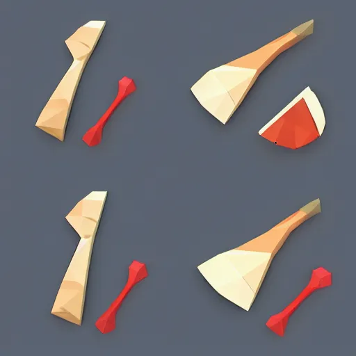 Prompt: slice with axe game, hypercasual, low poly