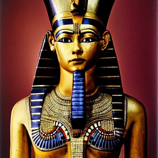 Prompt: portrait of egyptian god set, annie leibovitz