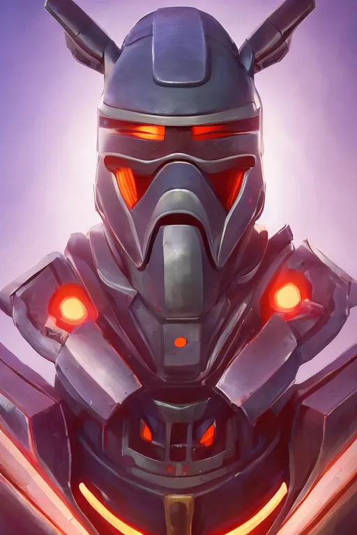 Image similar to epic mask helmet robot ninja portrait stylized as fornite style game design fanart by concept artist gervasio canda, behance hd by jesper ejsing, by rhads, makoto shinkai and lois van baarle, ilya kuvshinov, rossdraws global illumination radiating a glowing aura global illumination ray tracing hdr render in unreal engine 5