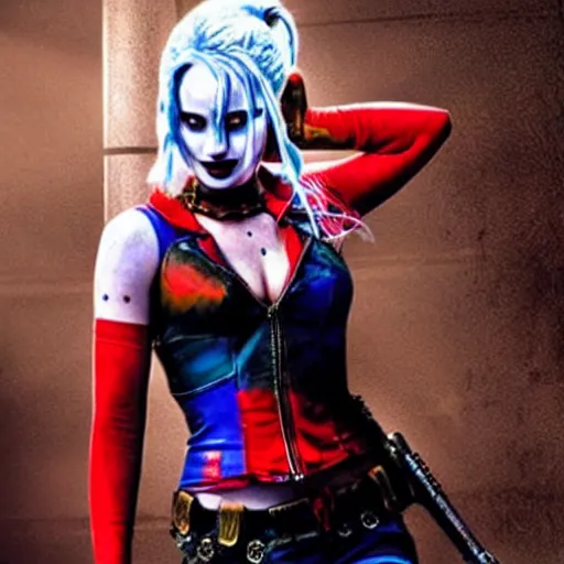 Prompt: Jennifer Lawrence as harley quinn from suicide squad