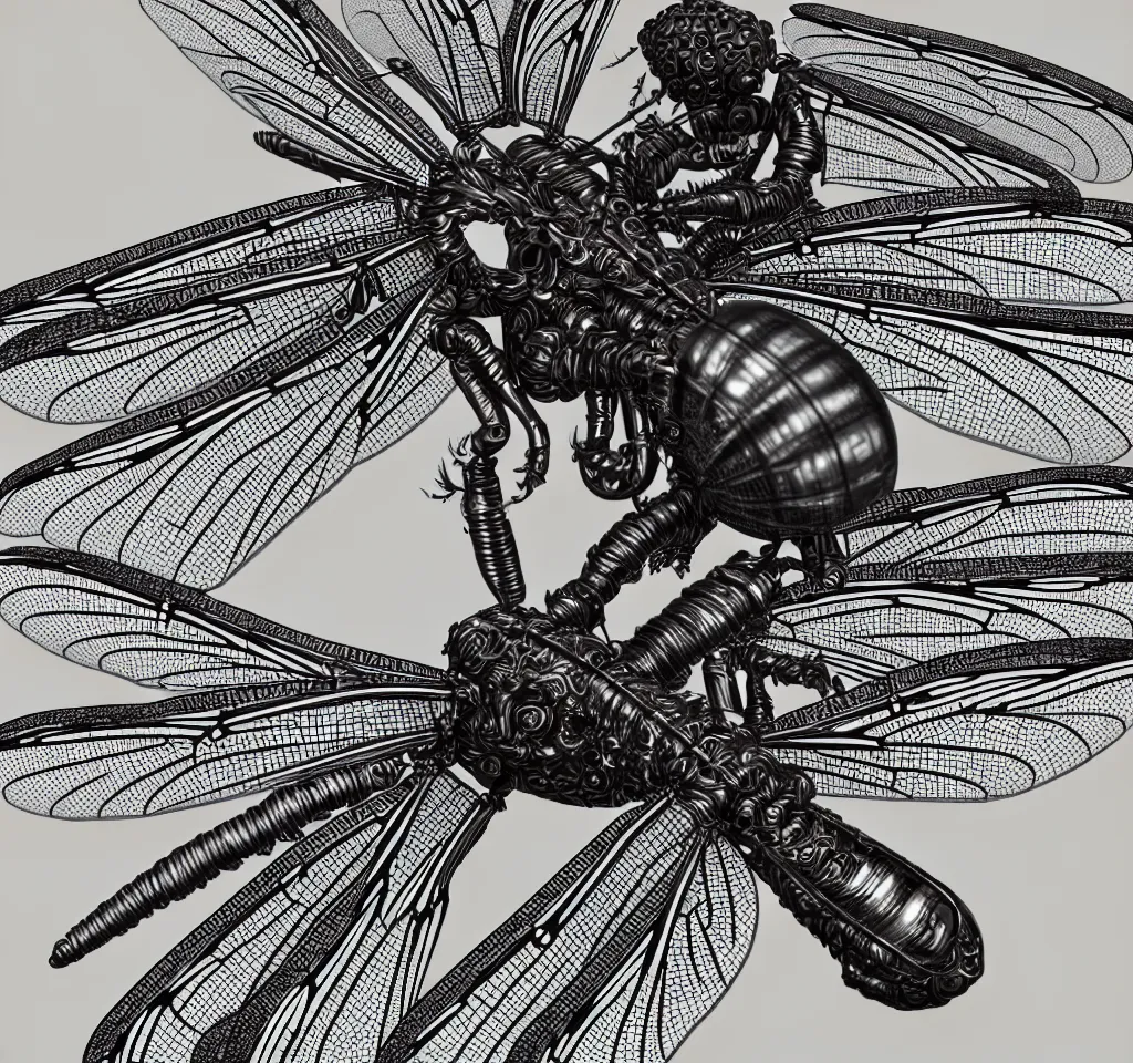 Prompt: photograph of a diagram of a Mechanical Dragonfly, photorealism, elaborate, highly detailed, ornate, dramatic lighting, 4k, photorealistic, hyper-realism,