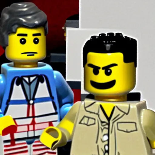 Image similar to Ben shapiro as a Lego man