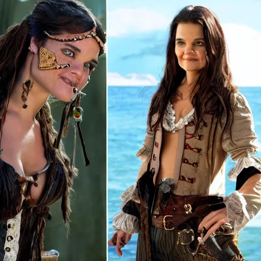 Image similar to katie holmes as a pirate,