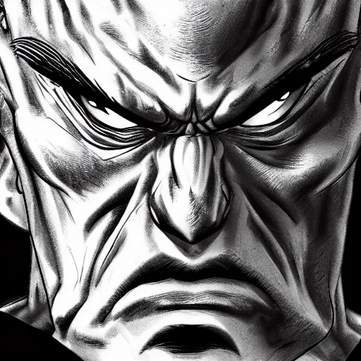 Prompt: Zod by Kentaro Miura, 4k, high detail