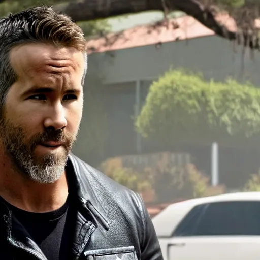 Prompt: Ryan Reynolds in Sons of anarchy very detail4K quality super realistic