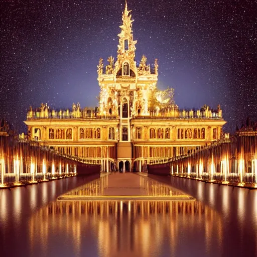 Image similar to Versailles Castle, in the year 3000