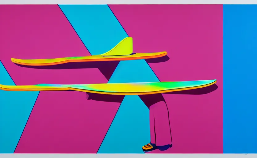 Prompt: flying skate boards by shusei nagaoka, kaws, david rudnick, airbrush on canvas, pastell colours, cell shaded!!!, 8 k