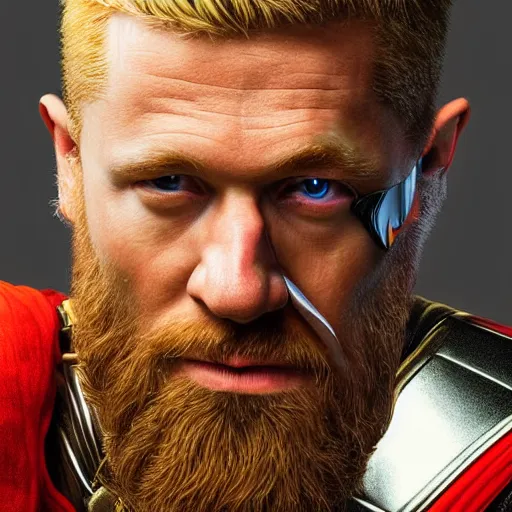 Prompt: stunning award winning hyperrealistic hdr 8 k highly detailed digital painting, trending on artstation of beaker as thor