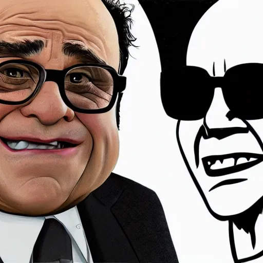 Prompt: danny devito, gta v concept art