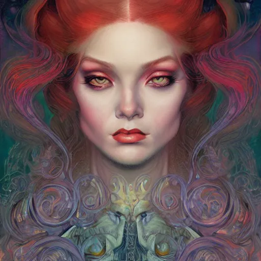 Image similar to a portrait in the style of anna dittmann and donato giancola and virgil finlay.