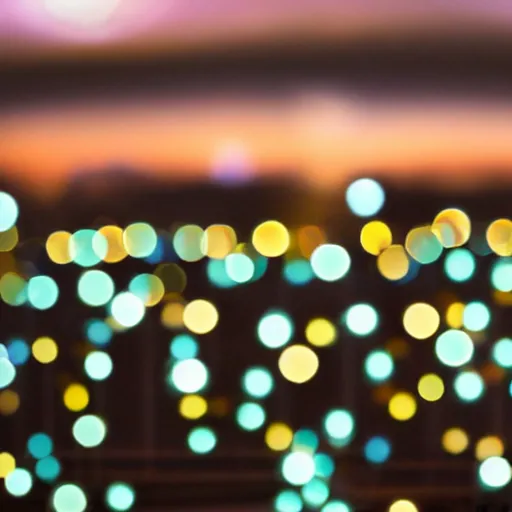 Image similar to bokeh Nightlights over vegas