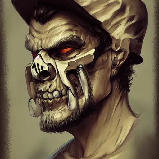 Marvel The Punisher Scary Grungy Skull Logo Digital Art by Enxu