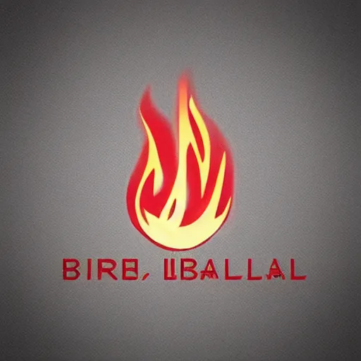 Image similar to “a very simple Bible logo with a flame, red logo, black background”