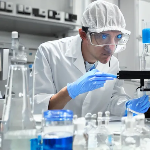 Image similar to photo where a scientist appears in a laboratory