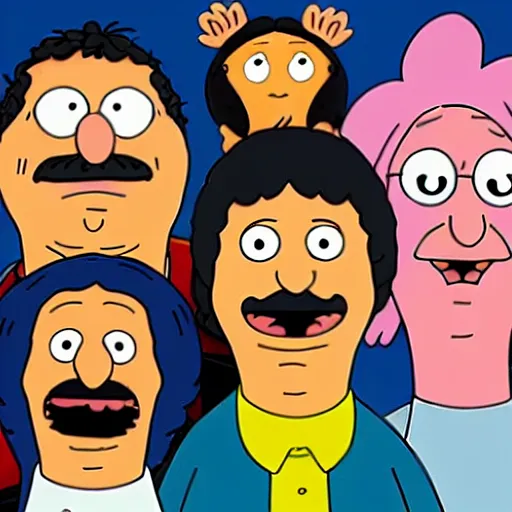 Prompt: The cast of Bob's Burgers as Muppets