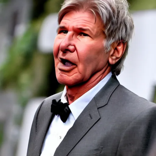 Image similar to high speed photos of harrison ford sneezing