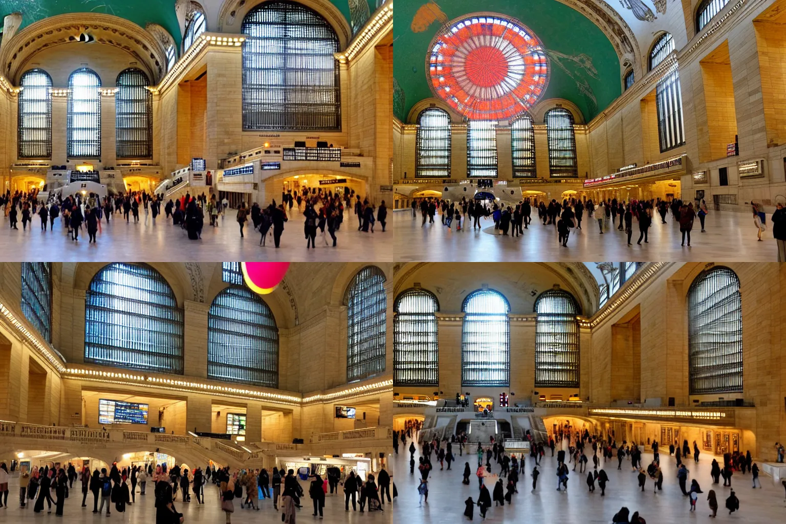 Prompt: Damien Hirst art installation inside Grand Central Terminal