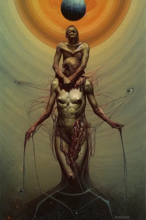 Image similar to saturn in the style of wayne barlowe, gustav moreau, goward, bussiere, roberto ferri, santiago caruso, luis ricardo falero, austin osman spare