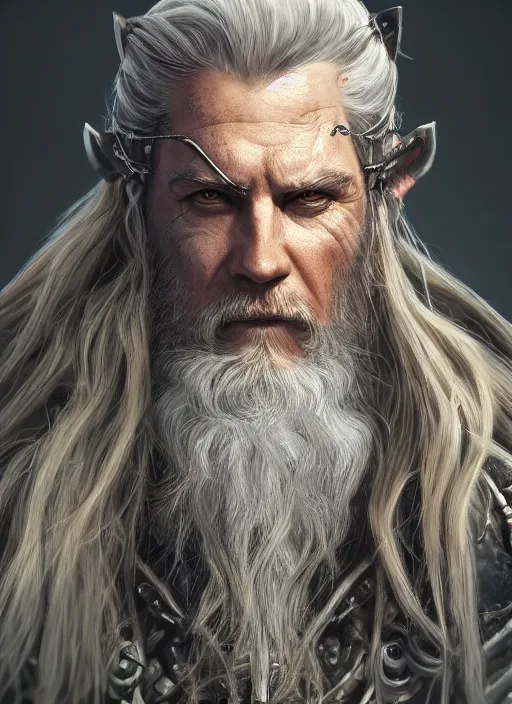 Image similar to odin ultra detailed fantasy, elden ring, realistic, dnd character portrait, full body, dnd, rpg, lotr game design fanart by concept art, behance hd, artstation, deviantart, global illumination radiating a glowing aura global illumination ray tracing hdr render in unreal engine 5