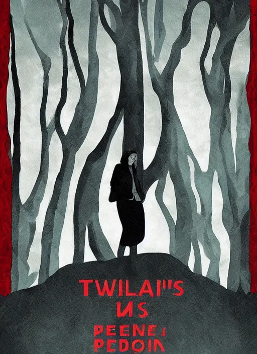 Image similar to twin peaks movie poster art by claire hummel
